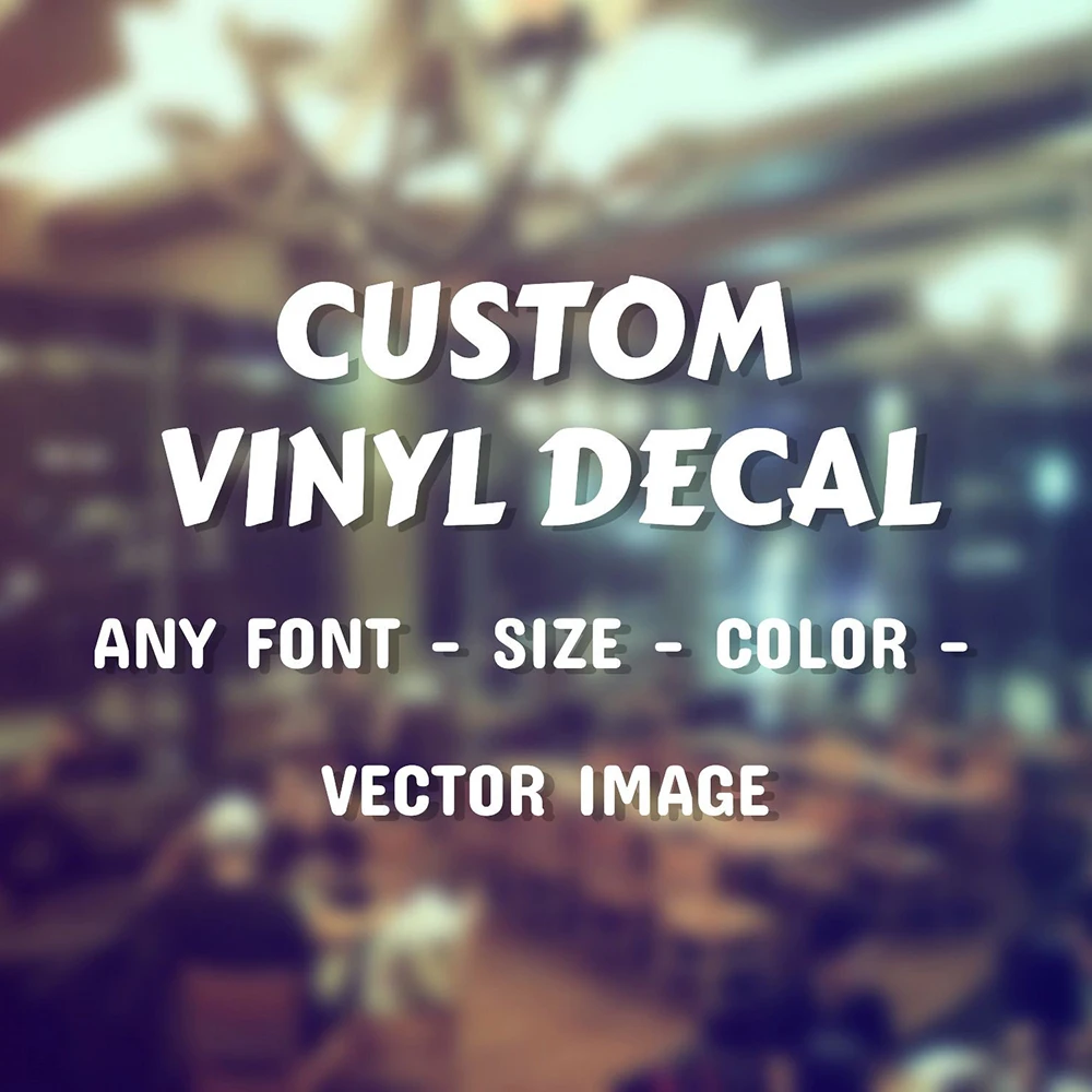 

Custom Vinyl Decals - Personalized Vinyl Decals - Custom Business Decals - Car - Window - Laptop - Business - Any Image- Logo -