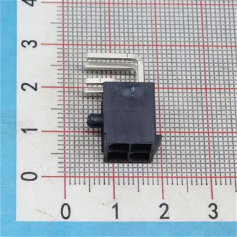 1Pcs/Lot   172448-0004  MOLEX  Mini-Fit Jr. Header, Dual Row, Right-Angle, with Snap-in Plastic Peg PCB Lock, 4 Circuits
