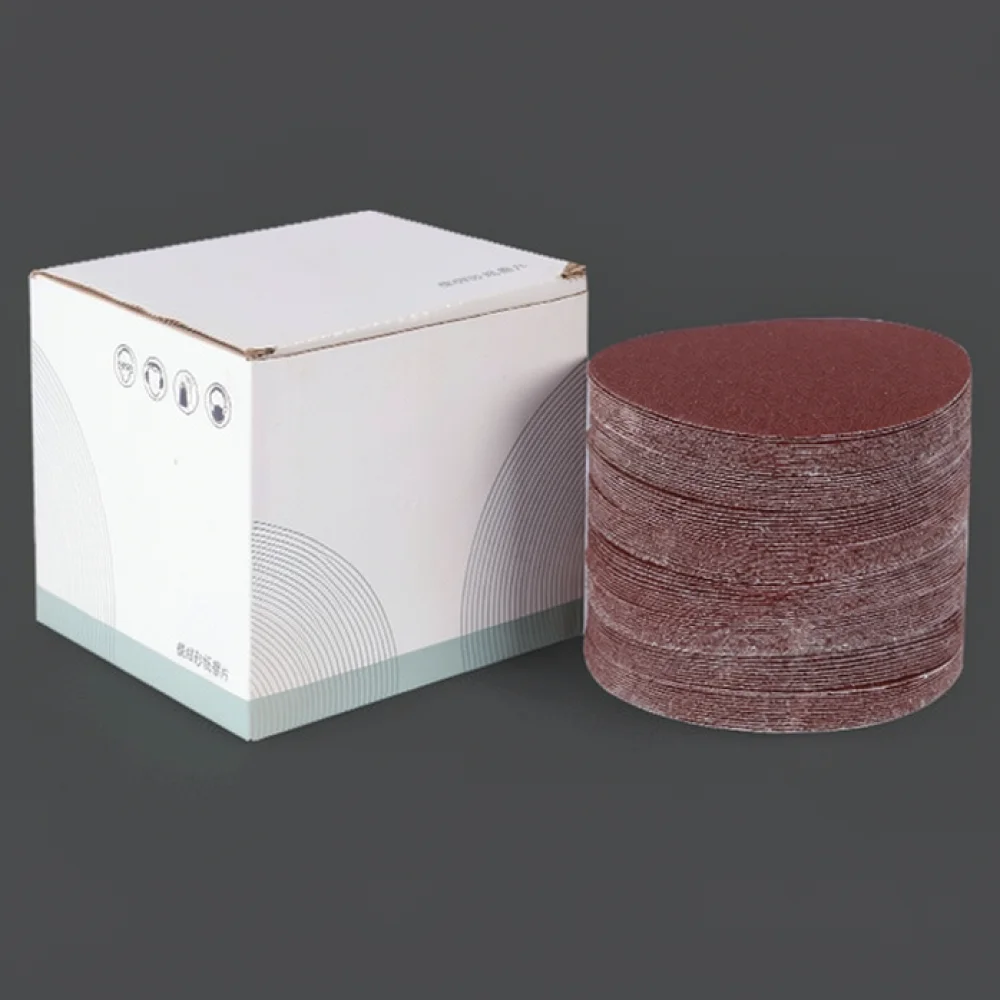 For Leji Brown Alumina Sanding Pad Hook Loop Flocked Sandpaper Disc For Wood Metal Grinding Polishing Repairing Hardware