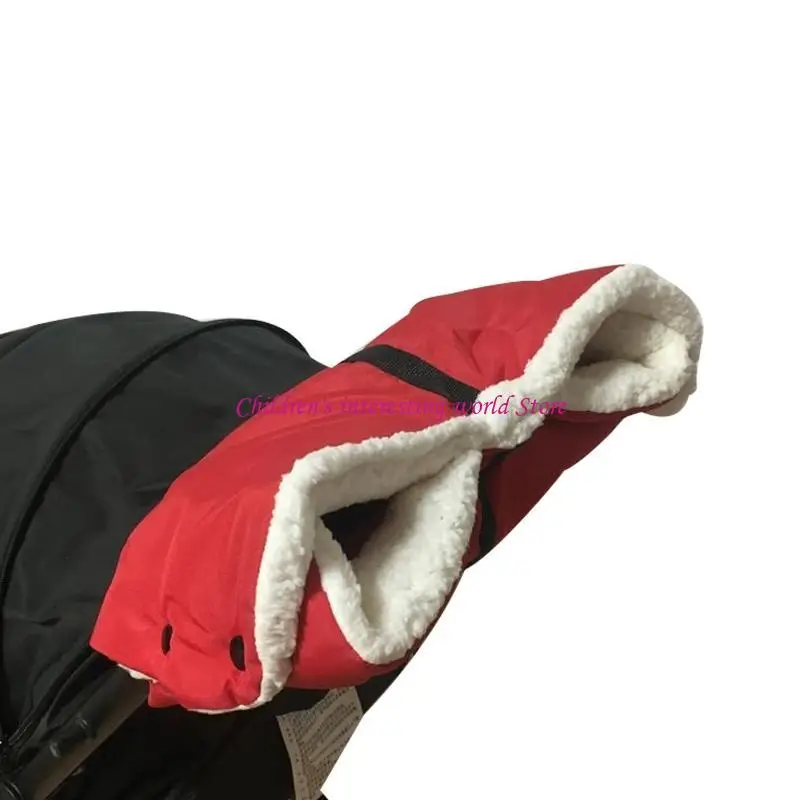 Winter Pram Gloves Pushchair Hand Muff Warm Fur Fleece Pram Mitten Baby Cart Outdoor Glove Stroller Accessories 425F