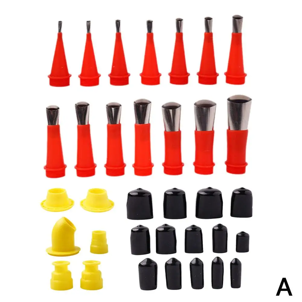 Universal Integrated Rubber Nozzle Tool Kit Reusable 20 Piece Rubber Nozzle Tool For Household Decoration,skirting Treatment New