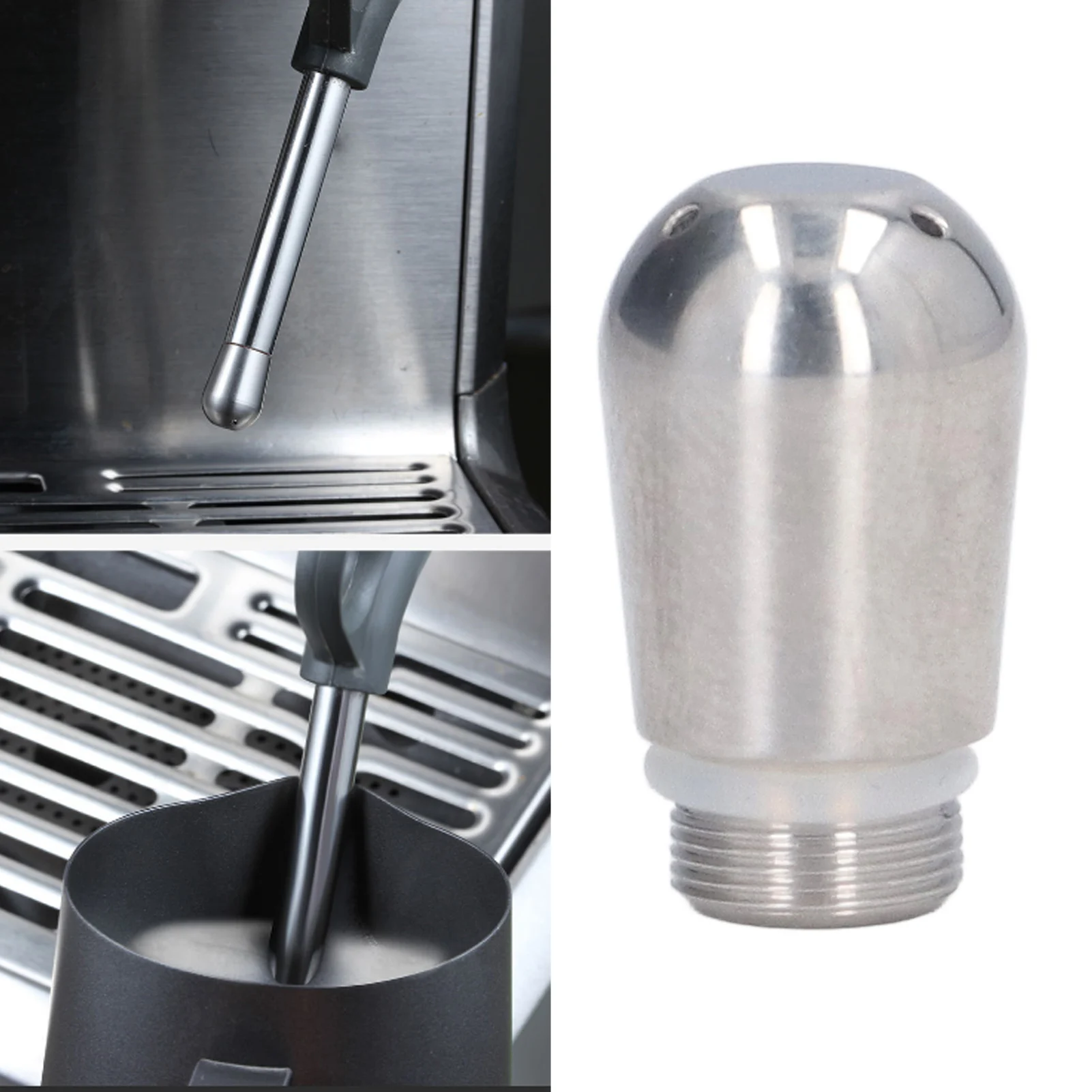 

Паровая насадка для кофемашины с 3 отверстиями, насадка для носика молочной пены из нержавеющей стали для полуавтоматической кофеварки Breville 8 серии