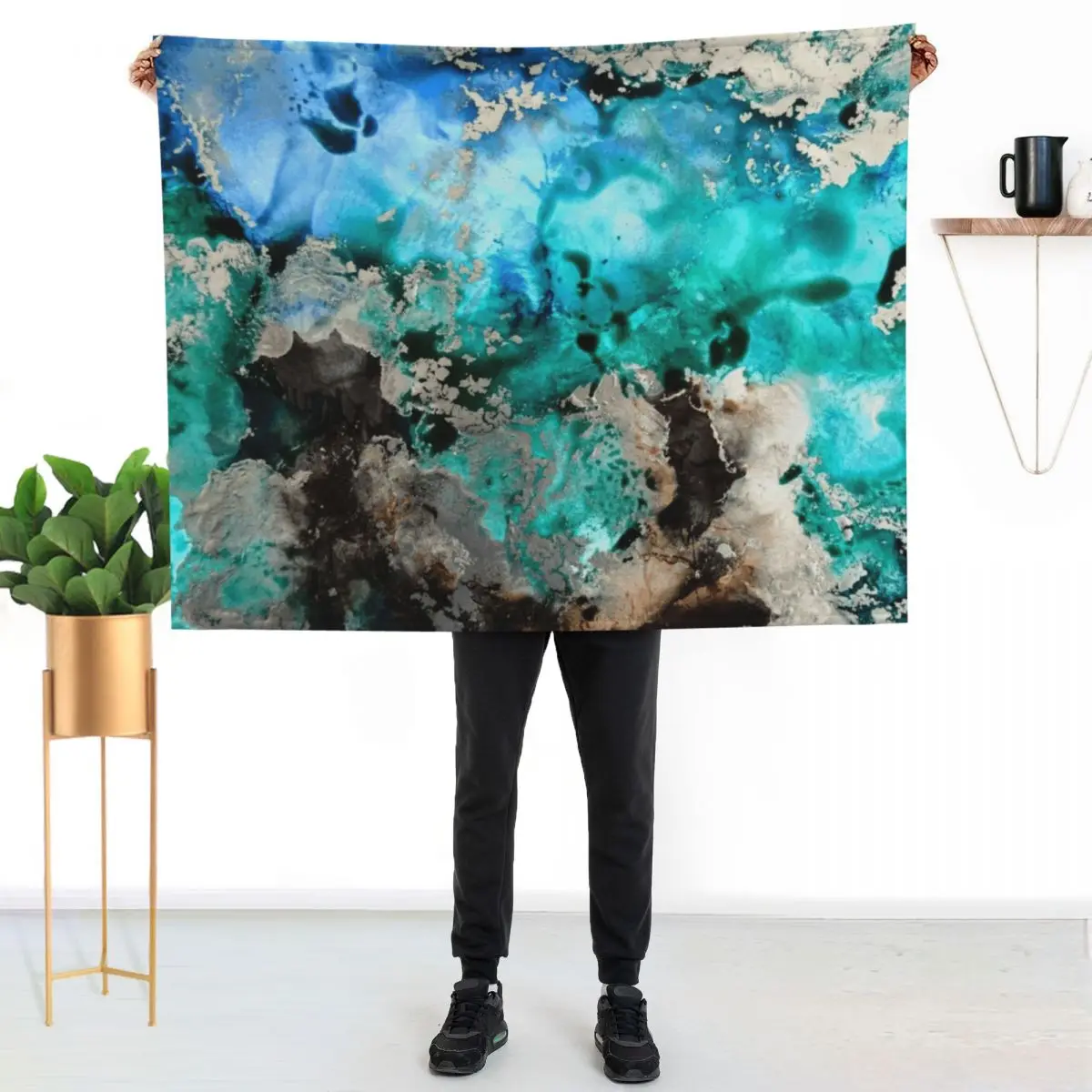 

Oceanic Melody II Throw Blanket Warm Cozy Throw Blanket for Living Room Couch