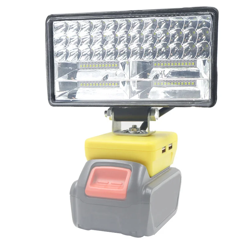 Lampes de travail LED pour voiture, torche électrique, budgétaire pour Dewalt DCB206, 18V, 20V, 60V, batterie Eddie ion, banque d'alimentation USB, 8 pouces