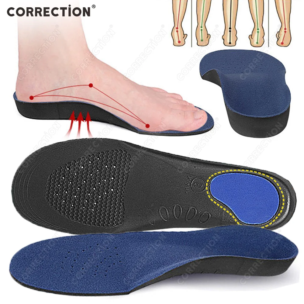 CORRECTION Arch Support Orthotic Insoles for feet High Quality 3D Comfortable Plush Cloth Flat Feet Orthopedic Insoles Foot Pads