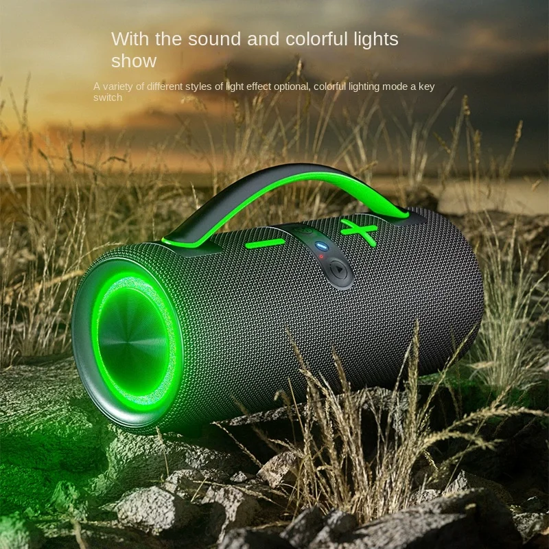 New wireless bluetooth speaker outdoor fabric waterproof portable subwoofer with RGB light game audio harman bluetooth speaker