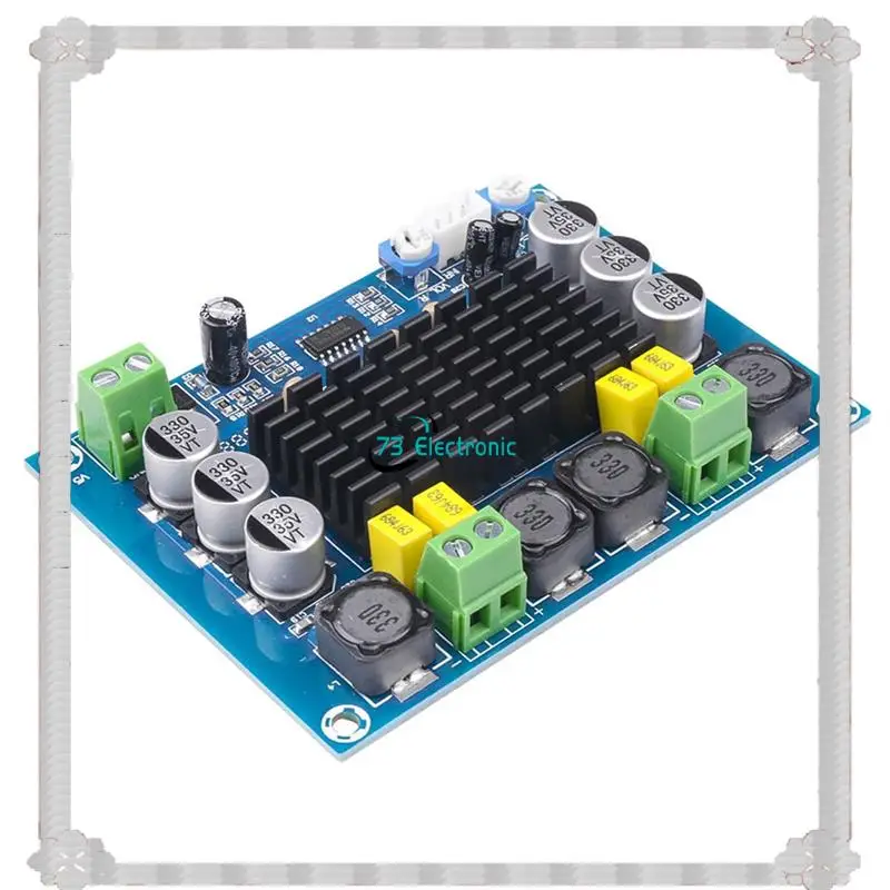 24-Hour Delivery High Power 2X120w DC 12V 24V Audio Amplifier Board Dual Channel Stereo Digital For Speaker
