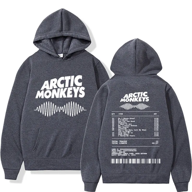 Arctic Monkeys Music Album Print Hoodies Men Women Vintage Fashion Hip Hop Hoodie Casual Fleece Oversized Sweatshirt Streetwear