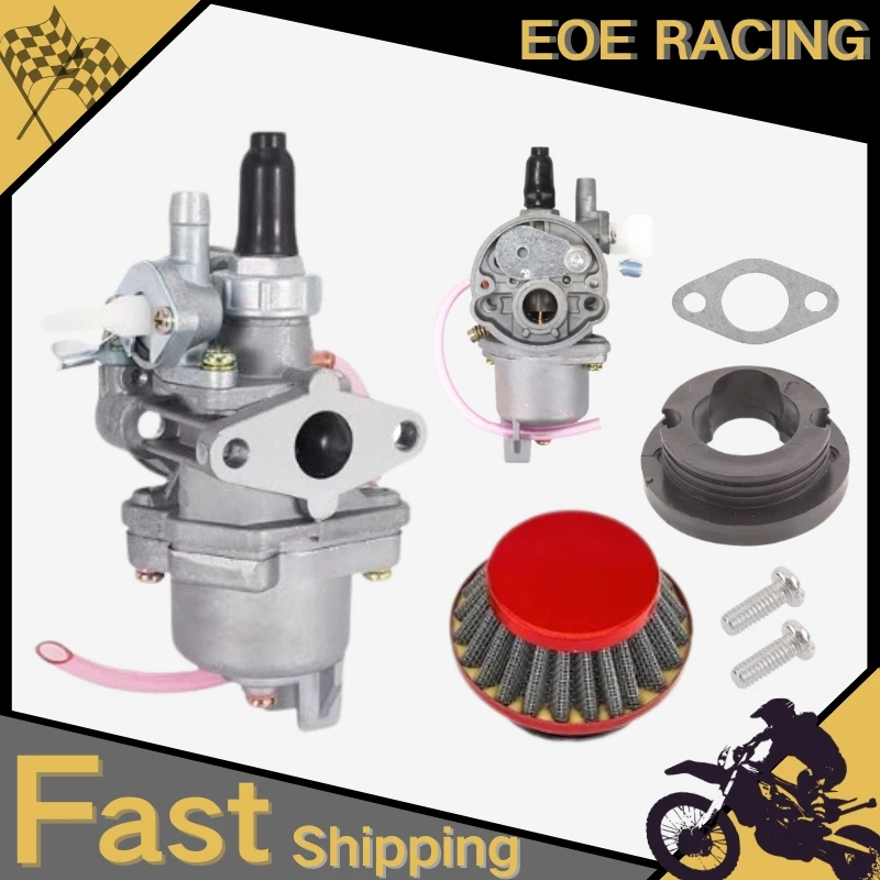 

49CC For 43cc 47cc 49cc Engine Mini Moto ATV Quad Dirt Pocket Bike Go Kart 2 Stroke Carburetor With Steel Air Filter Inlet Pipe