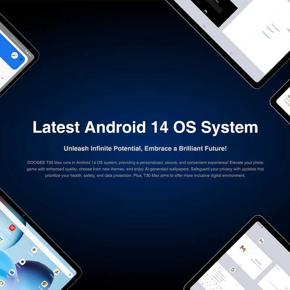 DOOGEE-Tablet PC T30 Max, versión Global, 12,4 pulgadas, 2,5 K, 8GB, 512GB, cámara Dual de 50MP, Helio G99, aleación de aluminio, 10800mAh, Android 14