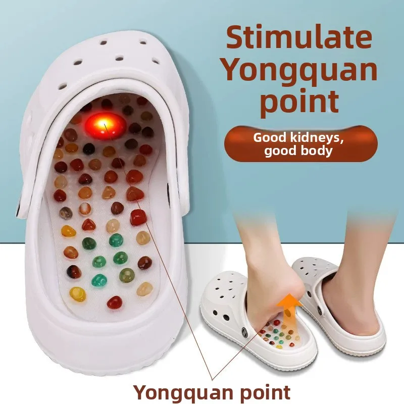 Massaging Sandals Unisex Outdoor Wear Anti-Odor Slip-Resistant Hole Shoes Foot Bottom Acupoint Stimulation Slippers Summer 2026