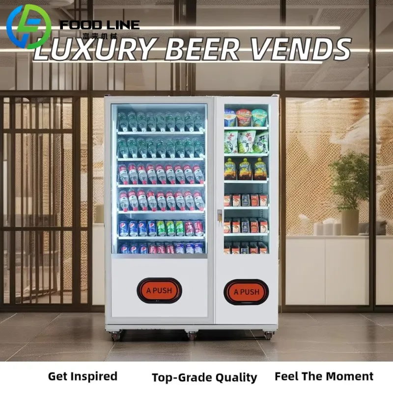 Snack Drink Vending Machine Outdoor Refrigerated Large Capacity Keypad Payment Park Square Cutomized