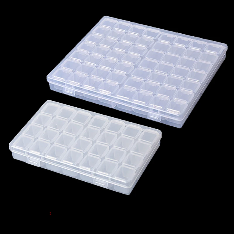 28/56 grids Buckle Design Container Plastic Box Practical Compartment Jewelry Earring Bead Screw Holder Display Case Storage Box