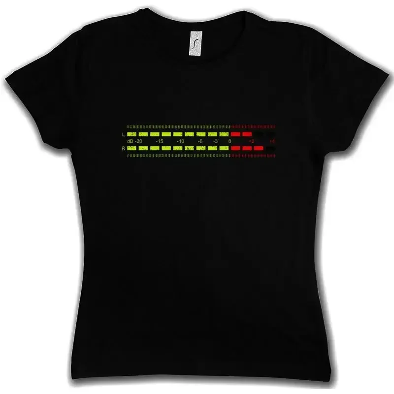 DB Meter I T Shirt Decibel Music Retro Radio Record Vinyl Stereo Studio