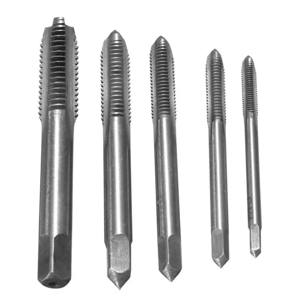 HSS M3 M4 M5 M6 M8 Machine Spiral Point Straight Fluted Screw Thread Metric Plug Hand Tap Drill Set Hand Tools