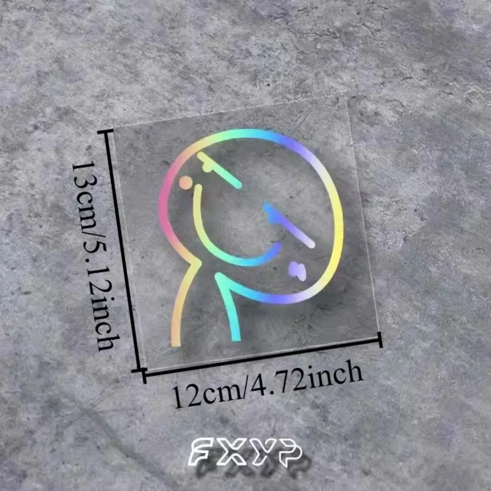 Multi-color Optional Creative Decal for Car Exterior Decor Funny Wink Smiley Face Waterproof Vinyl Sticker