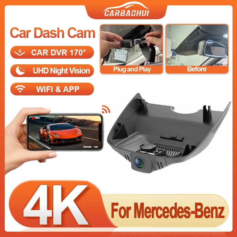 HD 4K Car Dvr DashCam For Mercedes-Benz GLK X204 GLK250 GLK280 GLK300 GLK350 GLK200D GLK220D GLK250D GLK320D GLK350D 2011-2015