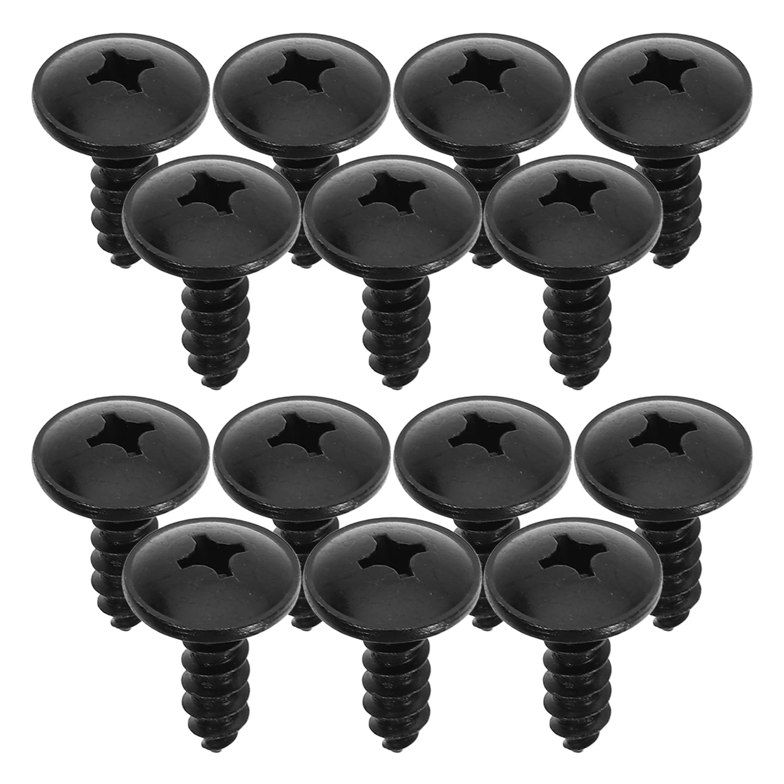 

50 Pcs Machine Cover Self-tapping Screws Motorcycle Bolt Caps Front License Car Stainless