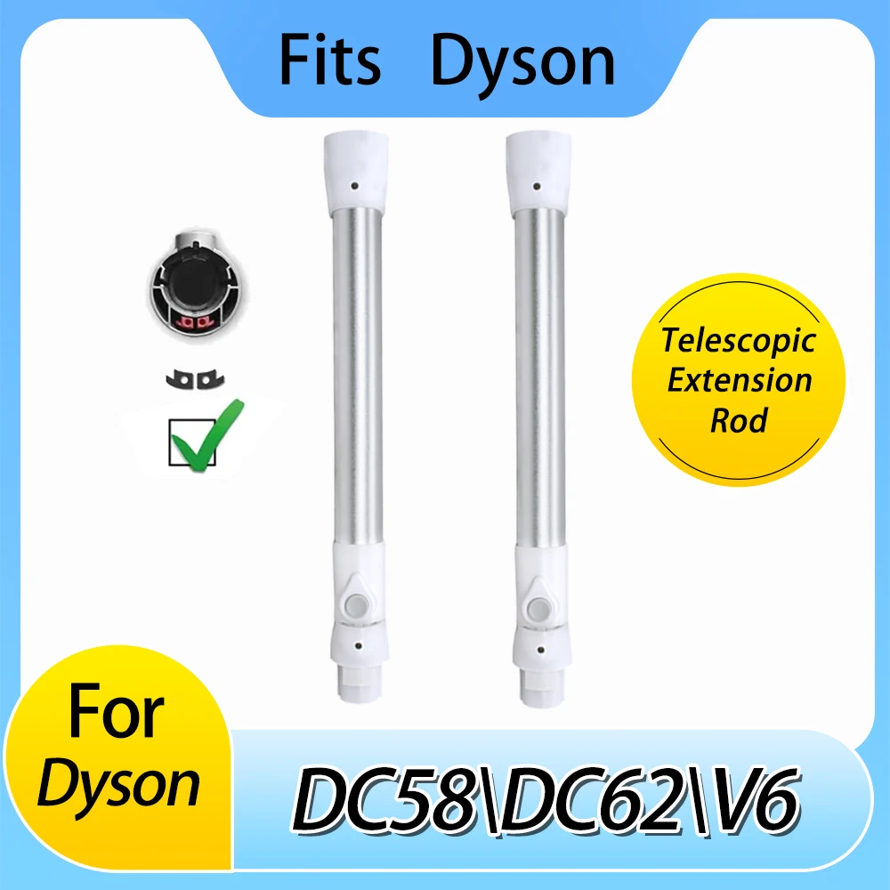 Extension Rod For Dyson V6\DC62\58\59\61 Telescopic Straight Pipe Release Handheld Wand Tube Pipe Bar Replacement Accessories