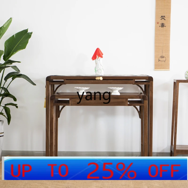 Lmm Home Incense Case Living Room Modern Buddha Table Solid Wood Guanyin Bodhisattva Shrine