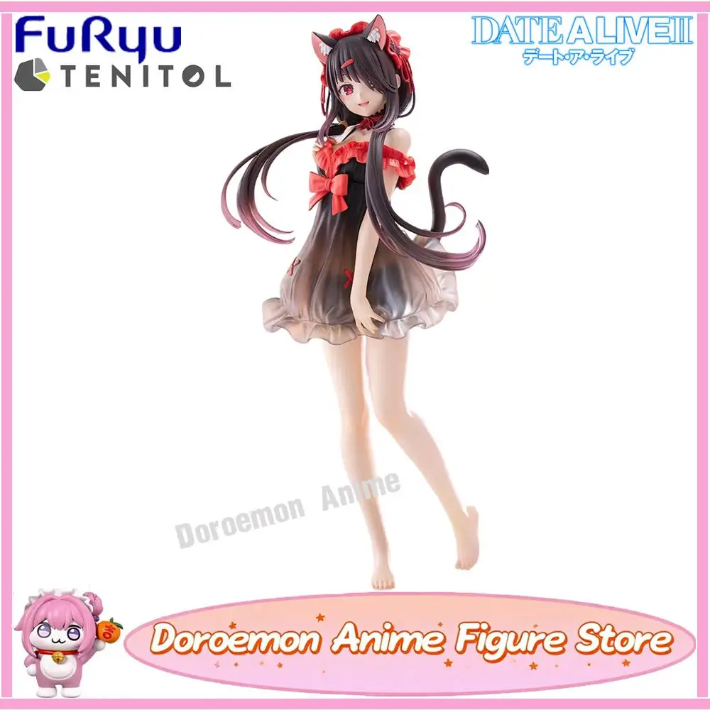 

In Stock Original Furyu Tenitol Date A Live V Kurumi Tokisaki Anime Kawaii Waifu Girls Figures Collectible Model Toys Decpration