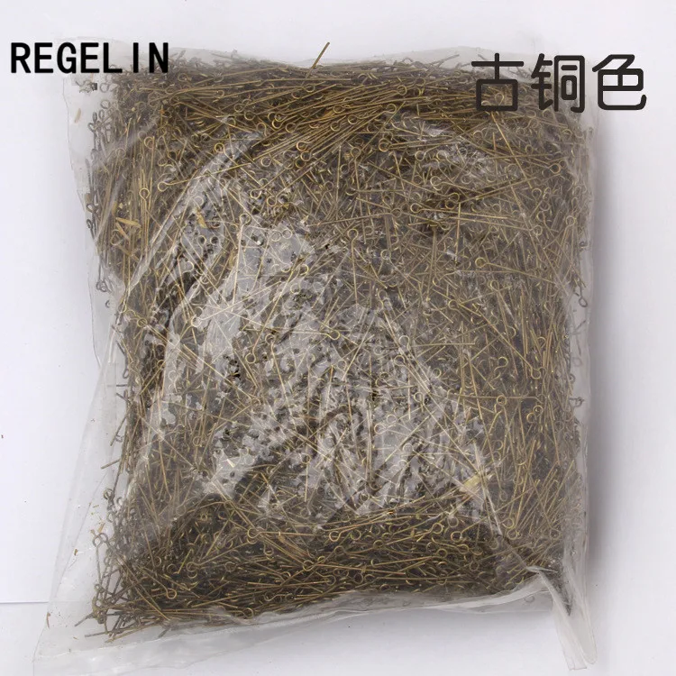 REGELIN 200pcs/lot 18-20mm Rose Gold Color Metal Pins Needles Eye Pins Gauge DIY Jewelry Making Findings Wholesale