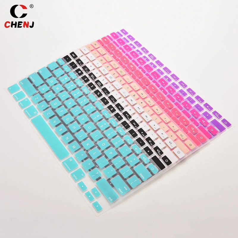 Colorful Silicone Keyboard Cover Sticker For Macbook Air 13 Pro 13 15 17 Protector Sticker Film 28.7cm X 11.9cm Keyboard Skin