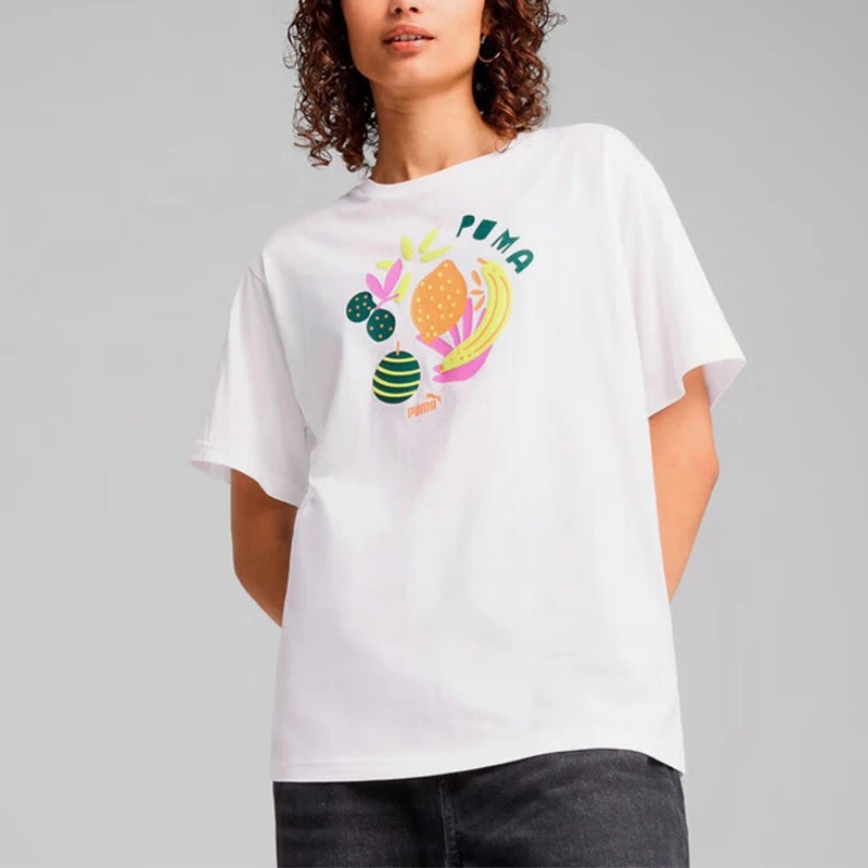 

Puma Genuine 2025 летние женские минималистичные дышащие с короткими рукавами и принтом 687711-02