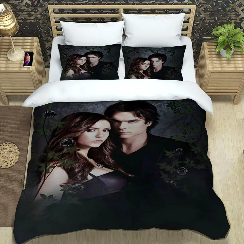 The Vampire Diaries Damon salvatore Bedding Sets exquisite bed supplies set duvet cover bed comforter set bedding birthday gift