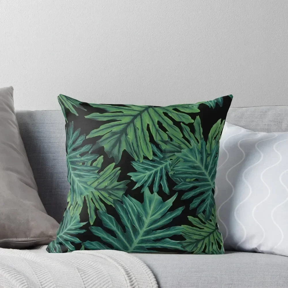 

Philo Hope - Tropical Jungle Night Leaves Pattern #1 #tropical #decor #art Throw Pillow Pillows Aesthetic Anime pillow