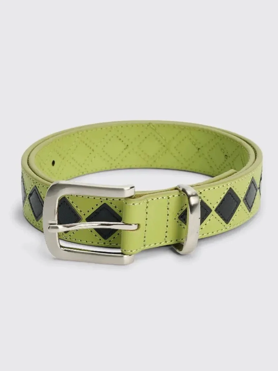 stylish-american-streetwear-versatile-leather-belt-fluorescent-color-checkered-metal-pinhole-genuine-leather-waist-belt