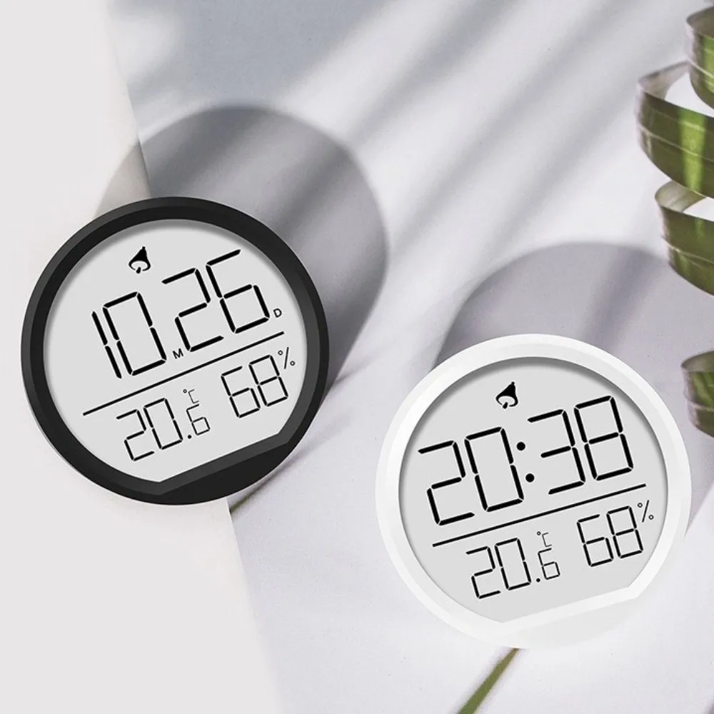 Magnetic Digital Clock Black White Temperature Display Kitchen Alarm Timer LED Multi-Functional Home Hygrometer Home Use