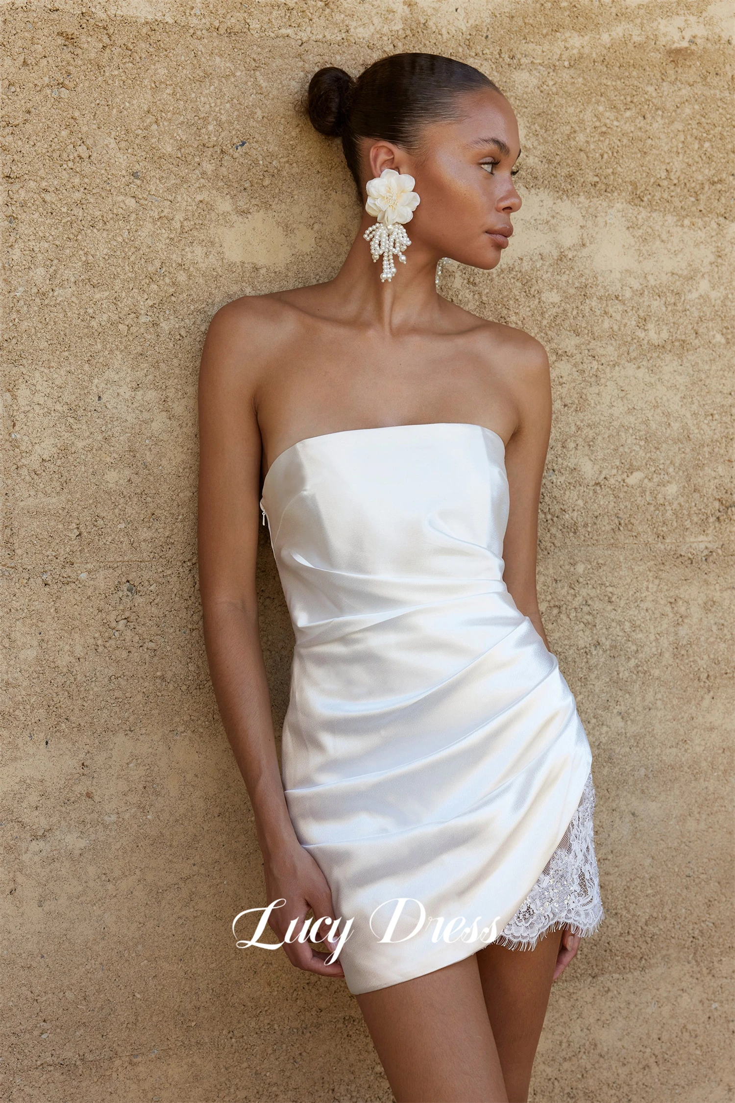 Lucy Maßgeschneidertes kurzes Brautkleid, Hochzeitskleid für die Braut 2025, Kleider, Brautkleid, Hochzeitskleid, Ballkleider