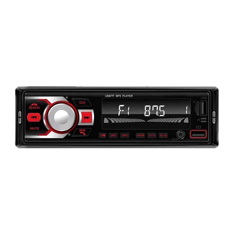 Car Colorful Light FM Radio Accessories Car Bluetooth MP3 12V Multimedia Player Card USB Flash Drive Radio