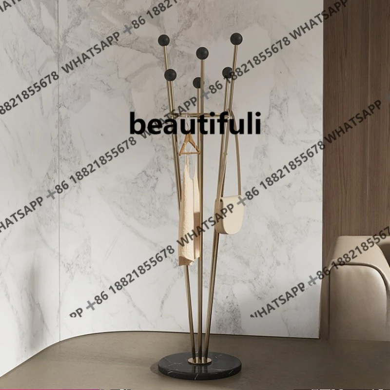 

Italian minimalist creative light luxury high sense floor coat rack entrance corner bedroom bedside hanger