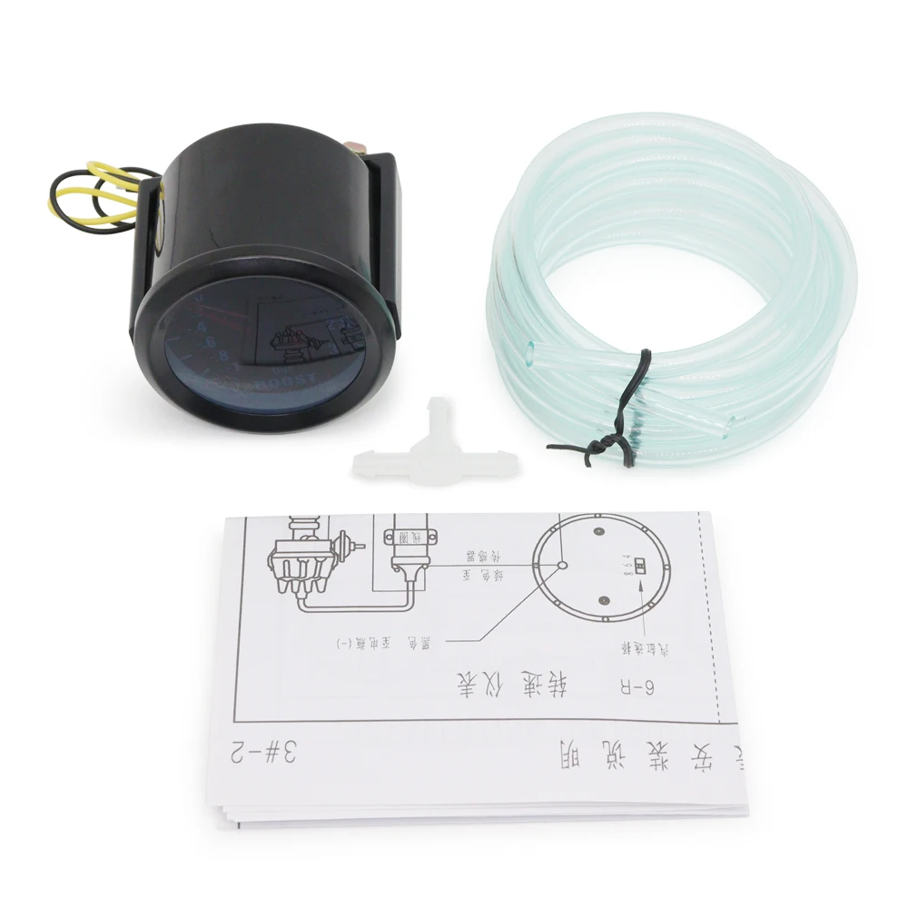 52 mm Boost/Vakuum/Wassertemperatur/Öltemperatur/Ölpresse/Spannung/Drehzahlmesser/Luft-Kraftstoff-Verhältnis/EGT-Messgerät, analoge blaue LED + 52 mm Messgeräte – Detail 8