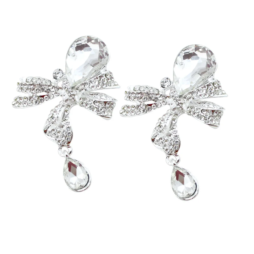 

2pcs Bow Pendant DIY Jewelry Supplies Alloy Decor Phone Shell Paste Rhinestone Case Accessories Creative Gifts
