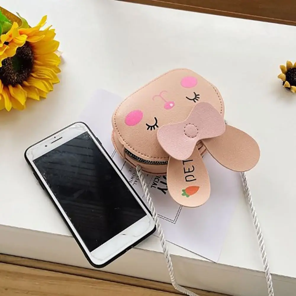Small Animals Baby Kids Little Girl PU Leather Cute Cartoon Small Coin Purse Handbag Shoulder Bag Children Crossbody Bags