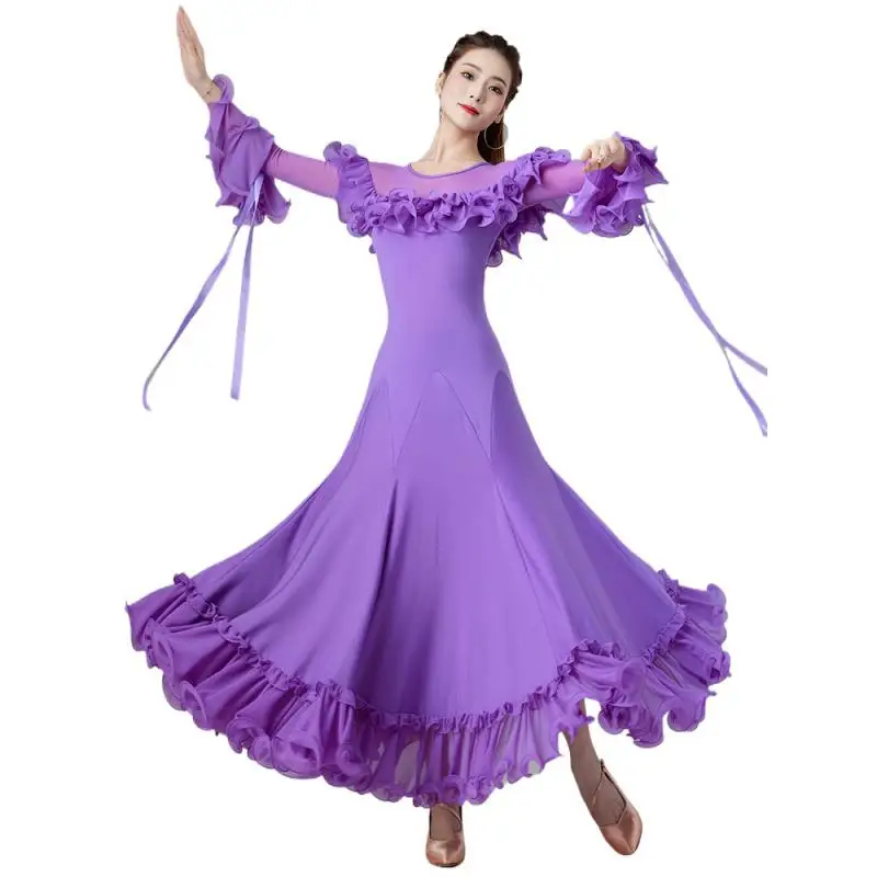 

2024 Woman Modern Dance Dress New National Standard Waltz Dance Dress Professional Competition Performance Clothes 7193