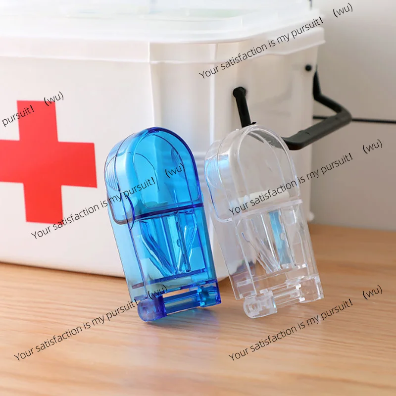 ZOCI-Pill Cutter Box Portable Drug Box Tablet Cutter Splitter Medicine Pill Holder