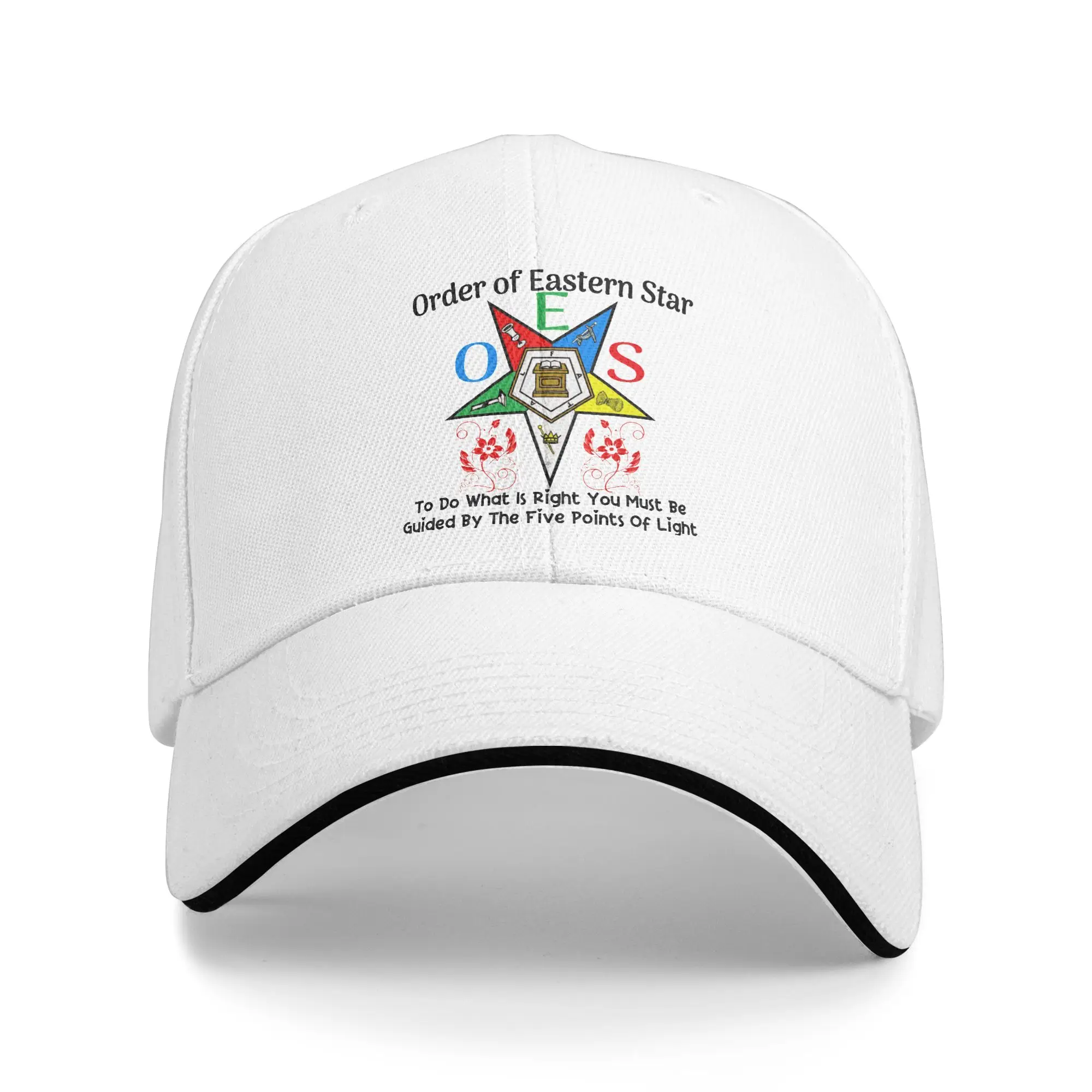OES Order Of The Eastern Star Logo Sisterhood Casual Baseball Cap  Outdoor Gym Trucker Hat Summer Men Women Fashion Snapback Cap