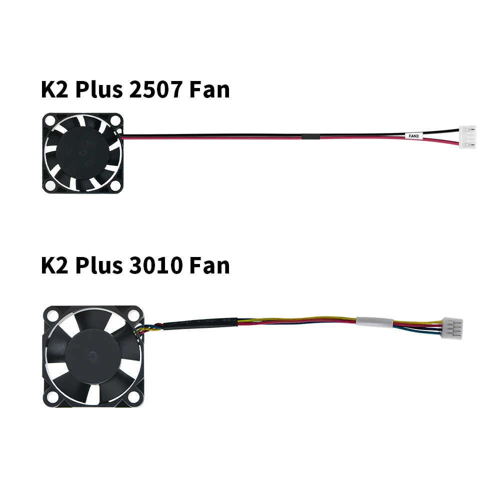 

Upgraded High Speed 12K±10% RPM 2507 Cooling Fan for K2 Plus 3D Printer 3010 Axial Flow Replacement Part L85 Noise Level