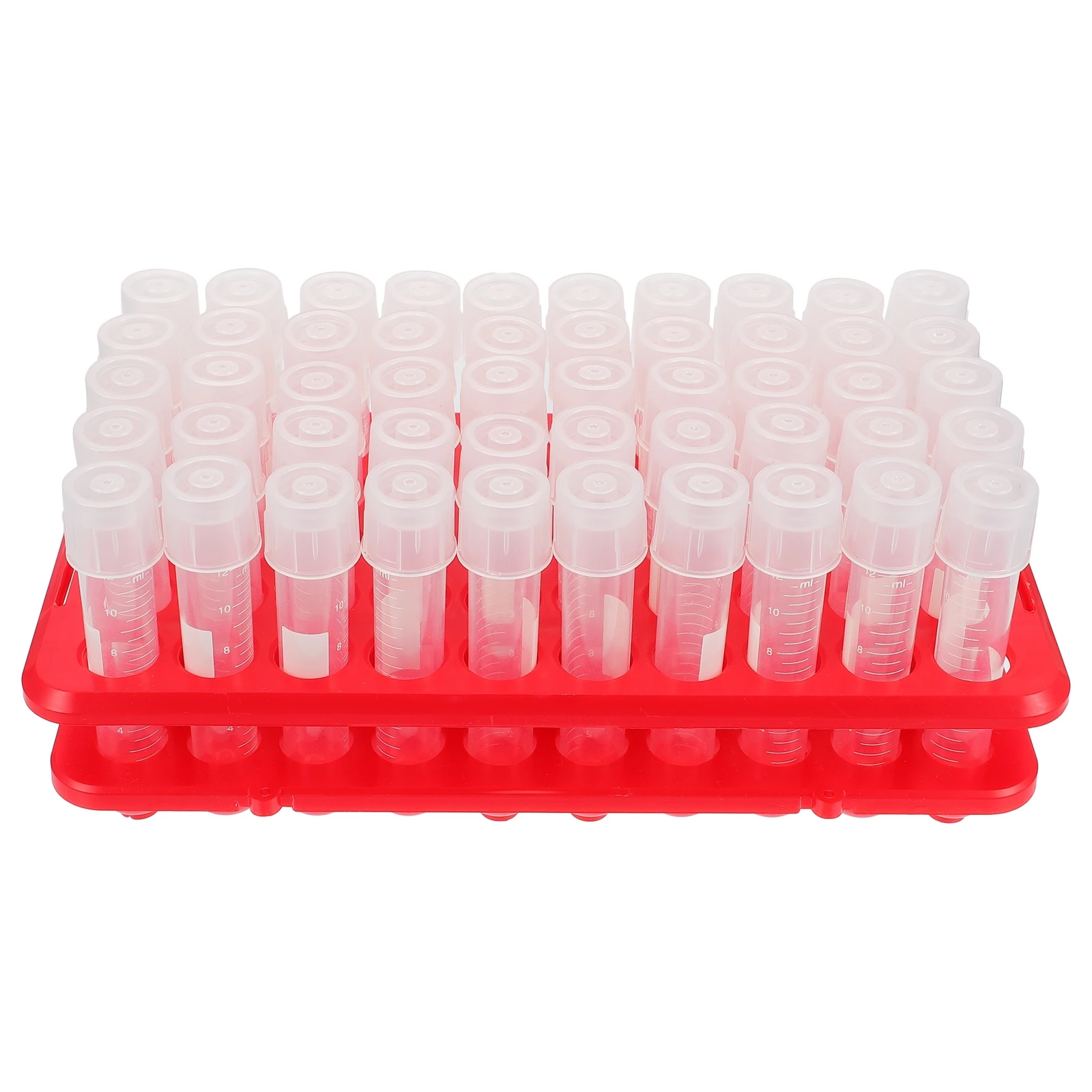 

100pcs Bacteria Culture 12ml Graduated Plastic Test Tubes Caps Leak Proof Smooth Inner Lab for Microbiology