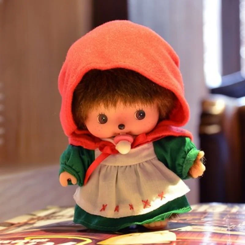 In Stock 15cm Mongon Monkey Kawaii Doll Keychain Bag Pendants Toy Hand Puppet Decompression Kawaii Doll Decoration Gift