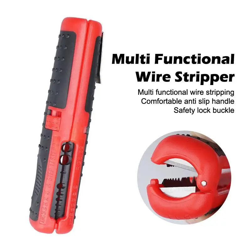 Red/Blue/Yellow Hardware Tool Multifunctional Cable Wire Stripper Cutter Pliers HandTool Portable Anti-skid Handle Strip PenClip