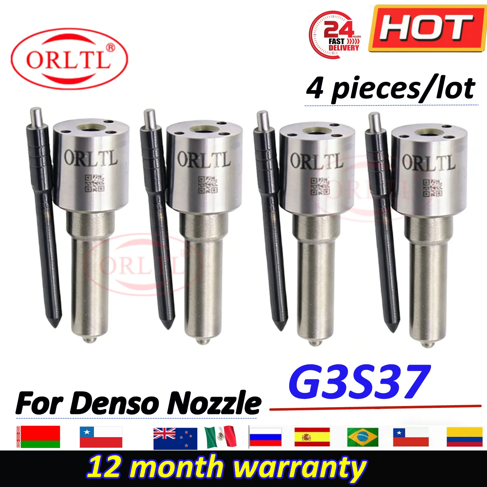 

4 PCS G3S37 Common Rail Diesel Injector Nozzle 293400-0370 Fuel Injection Nozzle Fit g3s37 For Denso 295050-0640 33800-52700