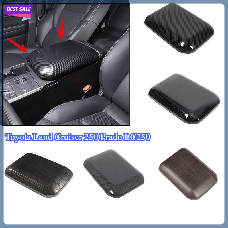 

For Toyota Land Cruiser 250 Prado LC250 2024 2025 ABS Carbon fiber Center Console Armrest Box Cover Pad Anti-Scratch Accessories