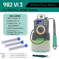 YIHUA 982-VI Cordless Soldering Station with 235 Soldering Iron Kit LCD Adjustable Repair Tools portable rework solder station
