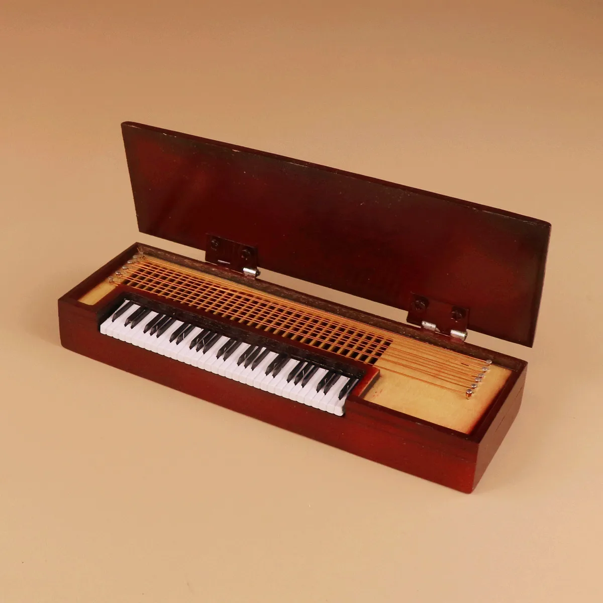 Miniature Clavichord Model Mini Clavichord Musical Instruments Replica Miniature Collection Decorative Ornaments Display