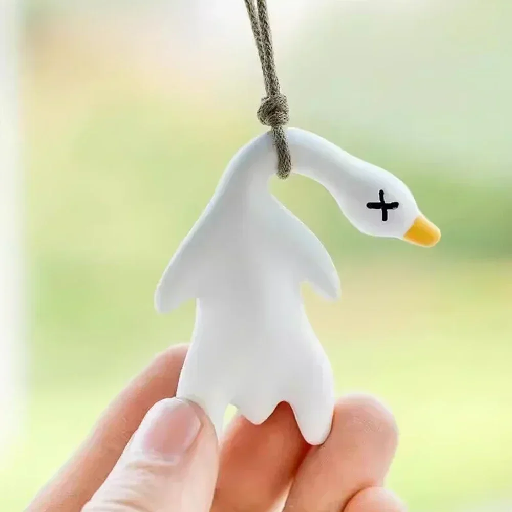 1/2pc Car Decorative Pendant Cute Color-changing Roast Duck Auto Rearview Ornament Decoration Car Mirror Interior Interior Decor